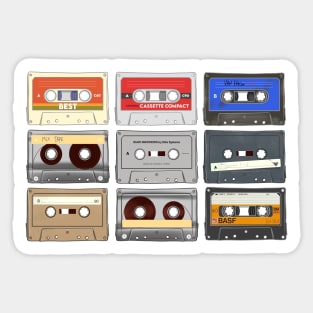 Mosaic old school cassettes Sticker